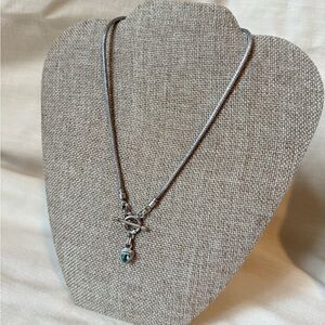 SARDA double toggle 925 sterling silver necklace